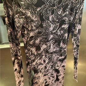 BCBGMaxAzria Black and Pink Abstract Dress